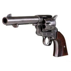 Replika Colt Peacemaker revolver USA 1873 - 27 CM – Polerad nickel trä