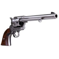 Replika Colt single action revolver USA 1873 - 31 CM – Polerad nickel trä