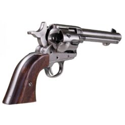 Replika Colt Peacemaker revolver USA 1873 - 27 CM – Polerad nickel trä