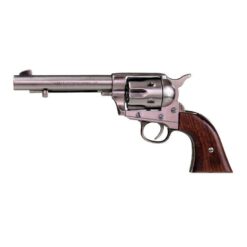 Replika Colt Peacemaker revolver USA 1873 - 27 CM – Polerad nickel trä