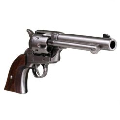 Replika Colt Peacemaker revolver USA 1873 - 27 CM – Polerad nickel trä